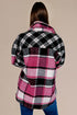 Paneled Checked Button Front Plaid Shacket