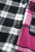 Paneled Checked Button Front Plaid Shacket