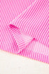 Paneled Corded Knit Tee And Shorts Loungewear