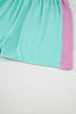Paneled Corded Knit Tee And Shorts Loungewear