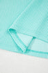 Paneled Corded Knit Tee And Shorts Loungewear