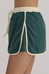 Paneled Loose Pullover And Lace Up Skort Two Piece Set
