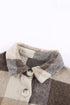 Paneled Pocketed Button Down Long Sleeve Plaid Shacket