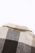 Paneled Pocketed Button Down Long Sleeve Plaid Shacket