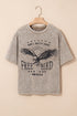 Parchment AMERICA FREE BIRD Vintage Graphic Mineral Washed Tee