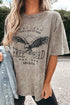 Parchment AMERICA FREE BIRD Vintage Graphic Mineral Washed Tee