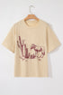 Parchment Western Burro Cactus Crew Neck Graphic Tee