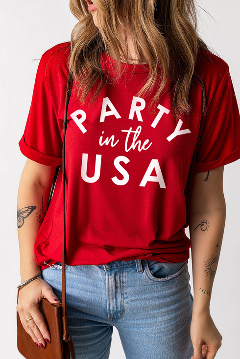 Party In The USA Graphic Short Sleeve Tee