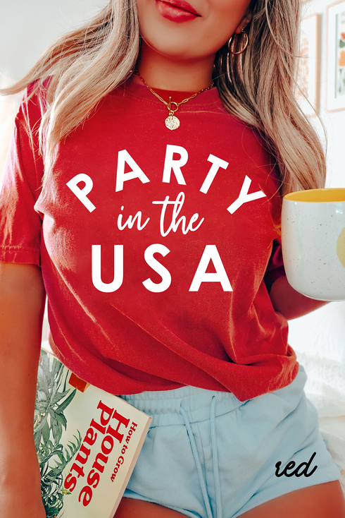 Party In The USA Graphic Short Sleeve Tee