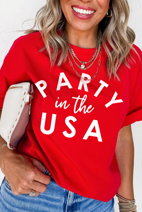 Party In The USA Graphic Short Sleeve Tee