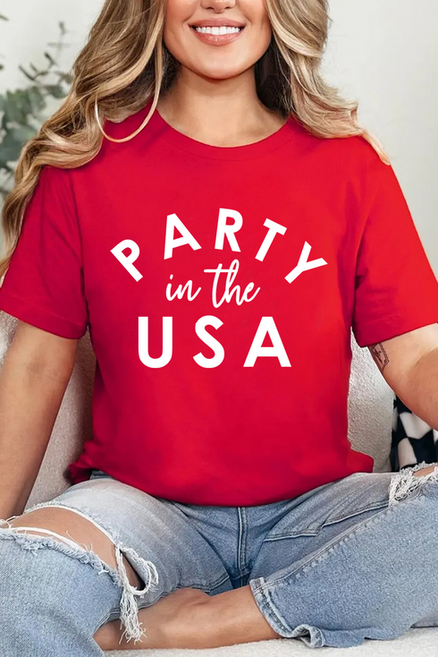 Party In The USA Graphic Short Sleeve Tee