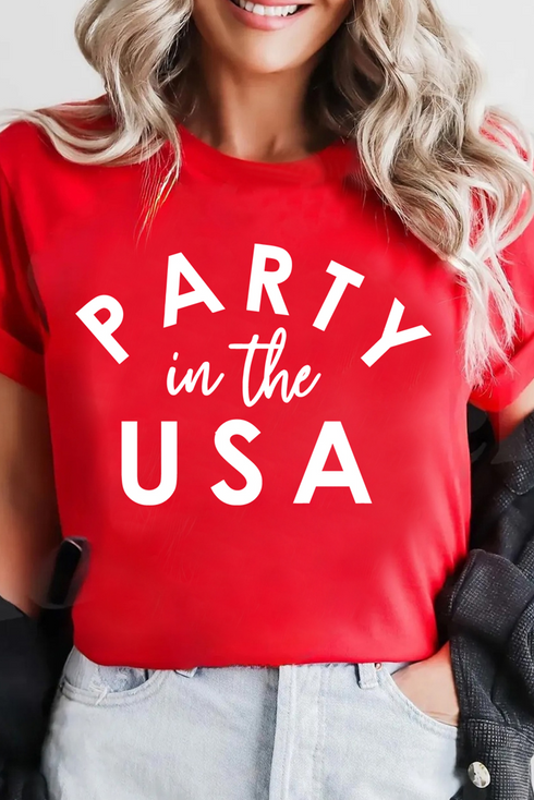 Party In The USA Graphic Short Sleeve Tee