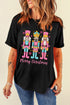 Pastel Nutcracker Merry Christmas Script Graphic Tee