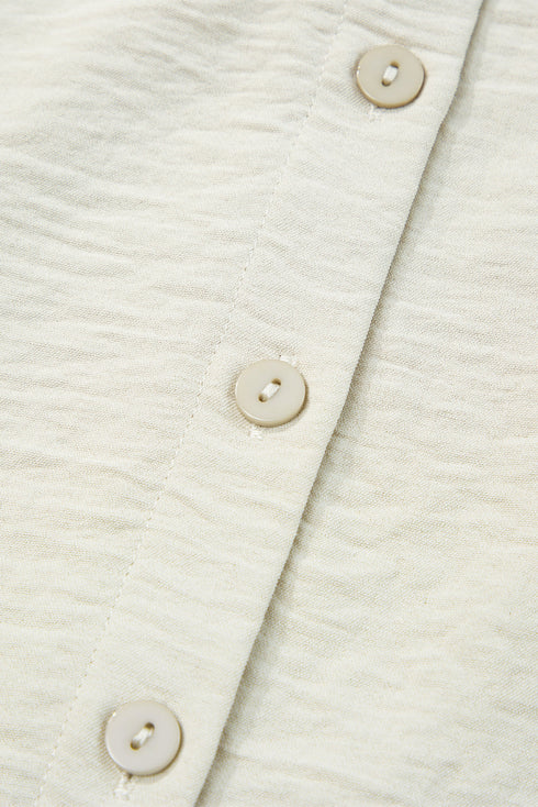 Patch Pocket Drop Shoulder Button Up Collared Casual Shirt