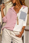 Patch Pocket Drop Shoulder Button Up Collared Casual Shirt