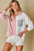 Patch Pocket Drop Shoulder Button Up Collared Casual Shirt