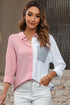 Patch Pocket Drop Shoulder Button Up Collared Casual Shirt