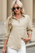 Patch Pocket Drop Shoulder Button Up Collared Casual Shirt