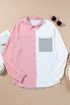 Patch Pocket Drop Shoulder Button Up Collared Casual Shirt