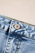 Patch Pocket Loose Straight Leg Denim Jeans