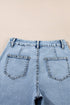 Patch Pocket Loose Straight Leg Denim Jeans