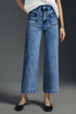 Patch Pocket Loose Straight Leg Denim Jeans