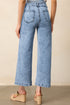 Patch Pocket Loose Straight Leg Denim Jeans