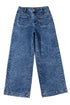 Patch Pocket Loose Straight Leg Denim Jeans