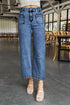 Patch Pocket Loose Straight Leg Denim Jeans