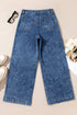 Patch Pocket Straight Leg Relaxed Fit Utility Jeans