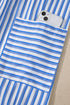 Patch Pocket Striped Drawstring Wide Leg Ankle Pants