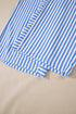 Patch Pocket Striped Drawstring Wide Leg Ankle Pants