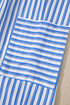 Patch Pocket Striped Drawstring Wide Leg Ankle Pants