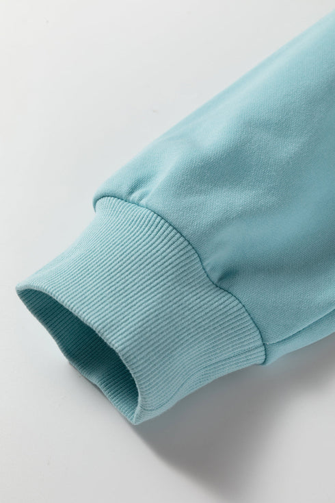 Patchwork Constructed Drop Shoulder Relaxed Fit Sweatshirt