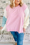 Patchwork Constructed Drop Shoulder Relaxed Fit Sweatshirt