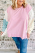 Patchwork Constructed Drop Shoulder Relaxed Fit Sweatshirt