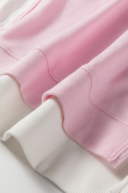 Patchwork Constructed Drop Shoulder Relaxed Fit Sweatshirt
