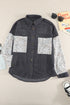 Patchwork Corduroy Buttoned Shirt Jacket