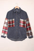 Patchwork Corduroy Buttoned Shirt Jacket