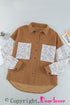 Patchwork Corduroy Buttoned Shirt Jacket
