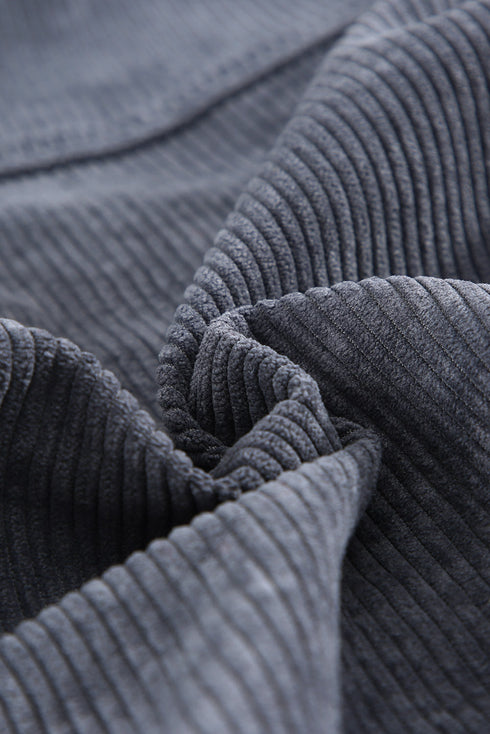 Patchwork Corduroy Buttoned Shirt Jacket