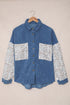 Patchwork Corduroy Buttoned Shirt Jacket