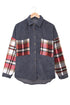 Patchwork Corduroy Buttoned Shirt Jacket