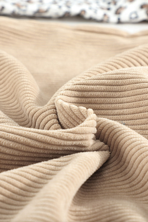 Patchwork Corduroy Buttoned Shirt Jacket