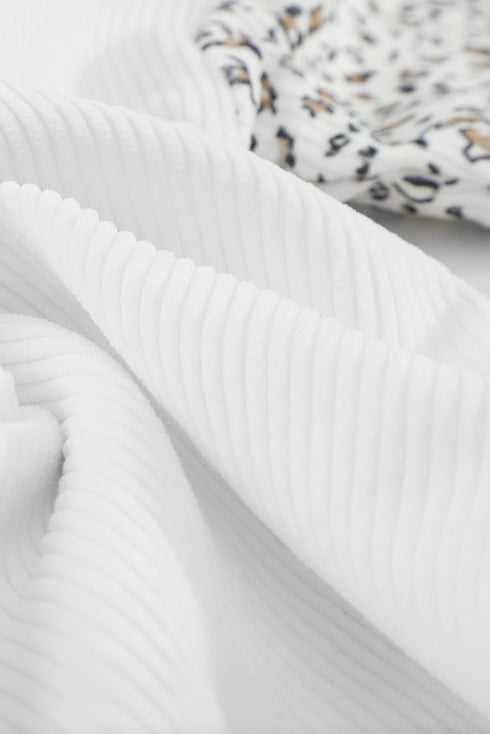 Patchwork Corduroy Buttoned Shirt Jacket