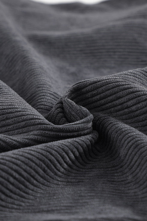 Patchwork Corduroy Buttoned Shirt Jacket