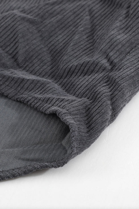 Patchwork Corduroy Buttoned Shirt Jacket