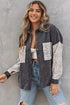 Patchwork Corduroy Buttoned Shirt Jacket