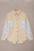 Patchwork Corduroy Buttoned Shirt Jacket