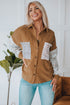 Patchwork Corduroy Buttoned Shirt Jacket
